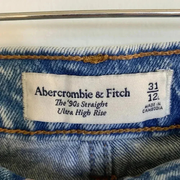 Abercrombie & Fitch Blue Straight Leg Jeans - Picture 8 of 16